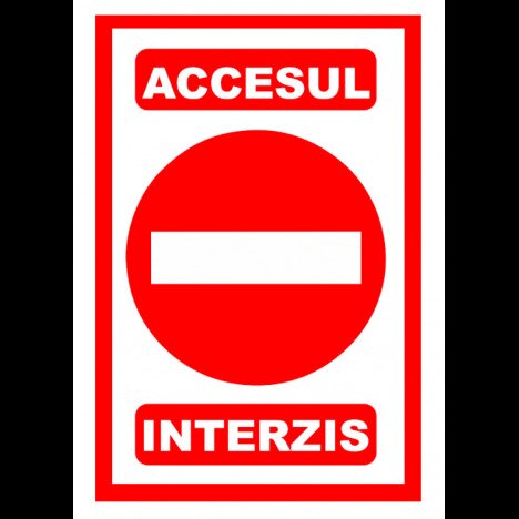 Semn accesul interzis